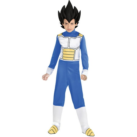 Party City Dragon Ball Super Vegeta Costume for Children, Includes Jumpsuit, Headpiece, and Boot