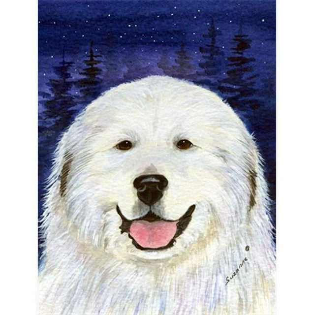 Great Pyrenees Canvas Flag - House Size, 28 x 40 in.