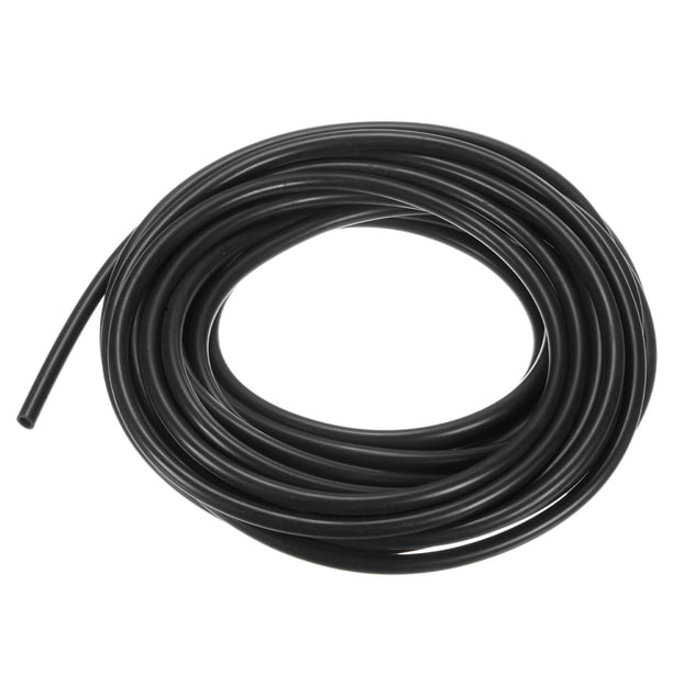 1 Paquete de Tubo de Silicona de 10 Metros, Tubo de Caucho de Silicona 4x6mm (IDxOD) Manguera Flexible Negra