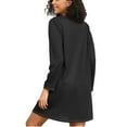 thumbnail image 2 of joogoo Black Women's Long Sleeve Nightgown Sleepwear L, 2 of 8