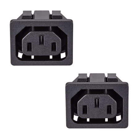 C13 Panel Mount Plug Adapter 250V AC 10A 3 Pins IEC Inlet Module Plug Power Socket Straight 2 pcs price history on PriceWatchPro