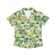 thumbnail image 5 of Binienty Green Monstera Leaf 3t Hawaiian Shirt Girl Trendy Girls Button Up Hawaii Shirt Comfortable Breathable Collared Blouse Lightweight Children Tropical Outfits, 5 of 7