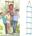 thumbnail image 4 of Outdoor Plastic SiX section Children Kids Rope Climbing Ladder Toy Exercise Equipment (Blue),, 4 of 5