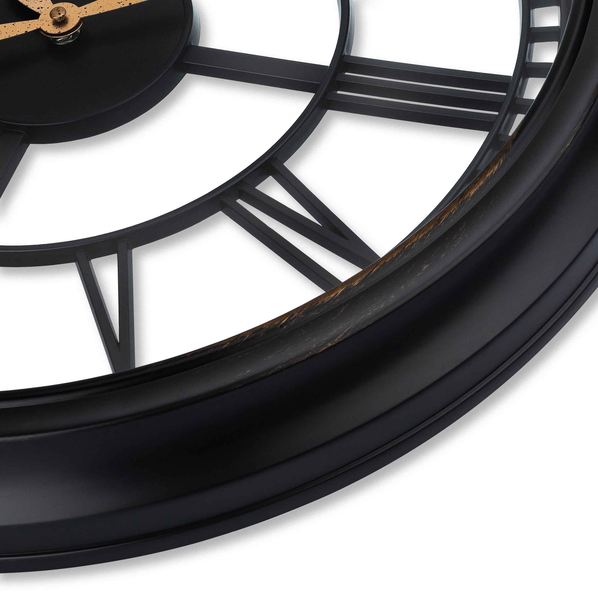 Brown/Bronze Vintage Style Large Round Roman Numeral Open Face Analog QA Wall Clock by Westclox