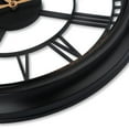 thumbnail image 4 of Brown/Bronze Vintage Style Large Round Roman Numeral Open Face Analog QA Wall Clock by Westclox, 4 of 5