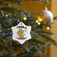 thumbnail image 7 of 3drose, Rule Scoliosis Awareness Ribbon Cause Design, 3 inch Snowflake Porcelain Ornament, 7 of 7