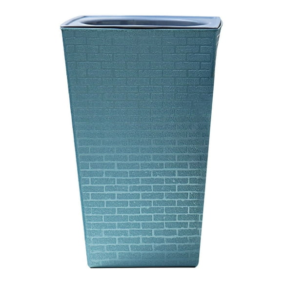 JilgTeok Plastic Tapered Planter Multi Color Modern Décor Matte Wavy Flower Plant Pot for Indoor Outdoor Porch Deck Flower Pot Brick Pattern Imitation Metal Plastic Flower Pot