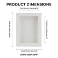 thumbnail image 4 of 18x24 Shadow Box Frame White Wood | With a 3/4" Usable Display Depth | Includes a White Real Suede, 4 of 6