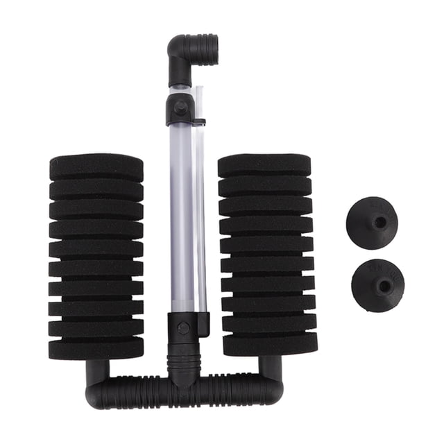 Ecomeon Aquarium Sponge Filter,Aquarium Sponge Filter Quiet Double Submersible Foam Filter For Fresh And Salt Water Fish Tank,Fish Tank Filter