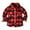 Red, variant on Odeerbi Kids Plaid Jackets Toddler Flannel Plaid Shirt 2025 Long Sleeve Lapel Button Down Shacket Boys Girls Coats Fall Tops Gray
