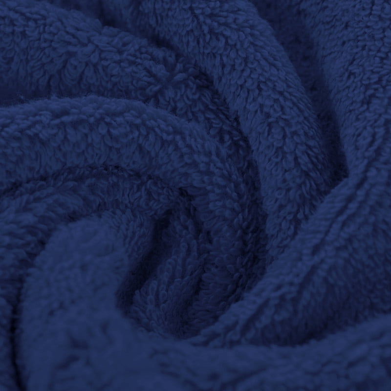 JML Navy Bath Towel Set of 8 Pieces - Cotton Blend Highly Absorbent Towels for Bathroom, 2 Soft Bath Towels, 2 Hand Towels, 4 Washcloths