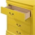 thumbnail image 5 of JERFIT 4-Drawer Chest Dresser, Yellow Bedroom Storage with English Dovetail Drawers, Traditional Style Accent Chest, 5 of 5