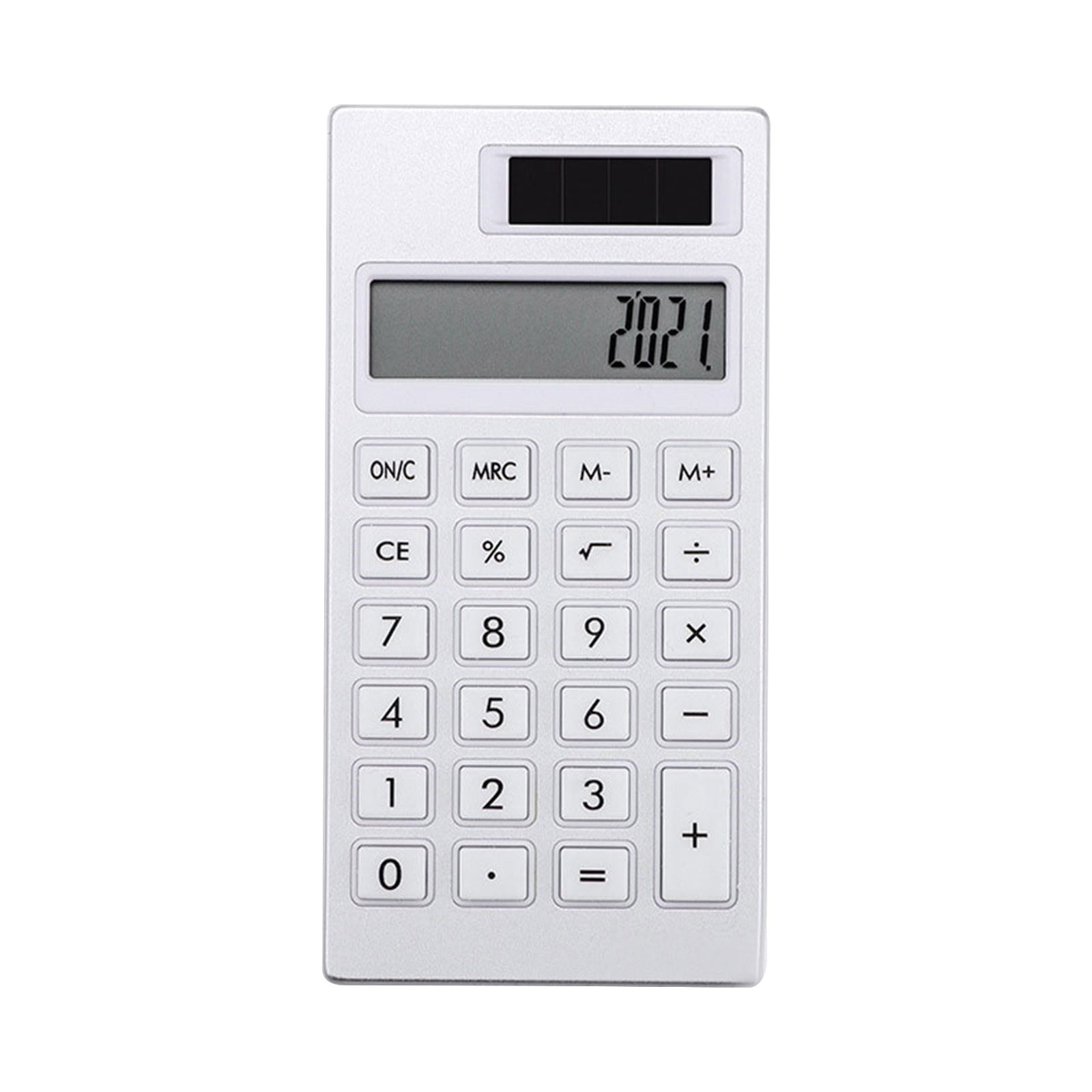 YIMWNYI Solar Calculator, Portable Mini Calculator, 12-Digit Display, Durable Aluminum Build, Solar Powered, Lightweight, Slim Design