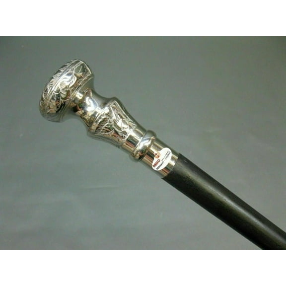 Walking Cane for Women, Walking Stick for Men | Premium Wooden Walking Stick Silver Golden Antique Head Walking Stick