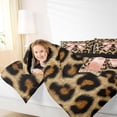 thumbnail image 3 of Erosebridal Leopard Animal Print Twin Comforter Sets For Women,Pink Girly Bow Bedding Set For Girls Kids,Black Reversible,2pcs, 3 of 7