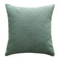 thumbnail image 1 of AMERTEER Style Moderne Fine Taie d'Oreiller Tricotée Extensible Invisible Fermeture Éclair Flanelle Housse de Coussin pour la Maison, 1 of 12