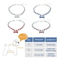 thumbnail image 3 of Methold 4 piezas mascotas collares de diamantes de imitación colgante joyería collares adorno gargantilla accesorio Navidad vacaciones cumpleaños Ropa para mascotas L Methold PT003867-03B, 3 of 6