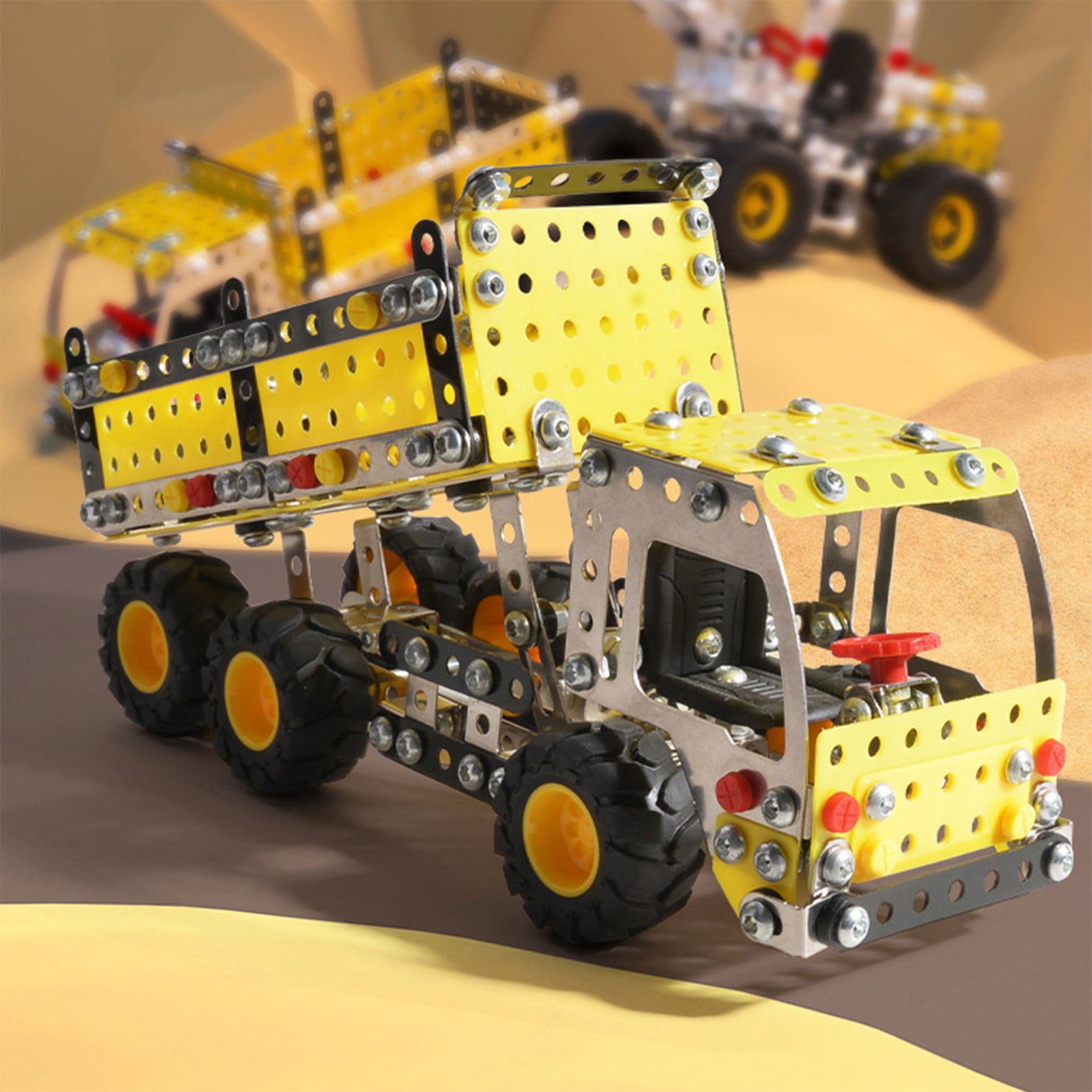 Stem Building Projects Toys for Kids Boys 8 9 10 11 12 Year Old, Metal Building Construction Model kit, Building Blocks DIY Toys(B)