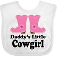 thumbnail image 3 of Inktastic Daddy's Little Cowgirl Girls Baby Bib, 3 of 4