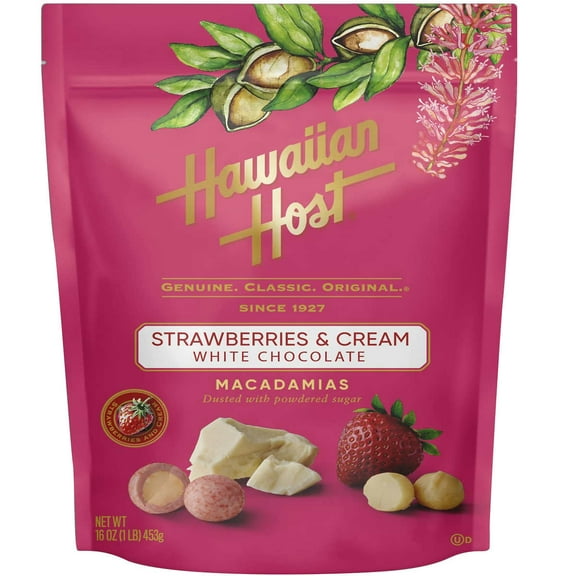 Hawaiian Host Macadamia Classic, Strawberries & Cream Macadamias 16 oz