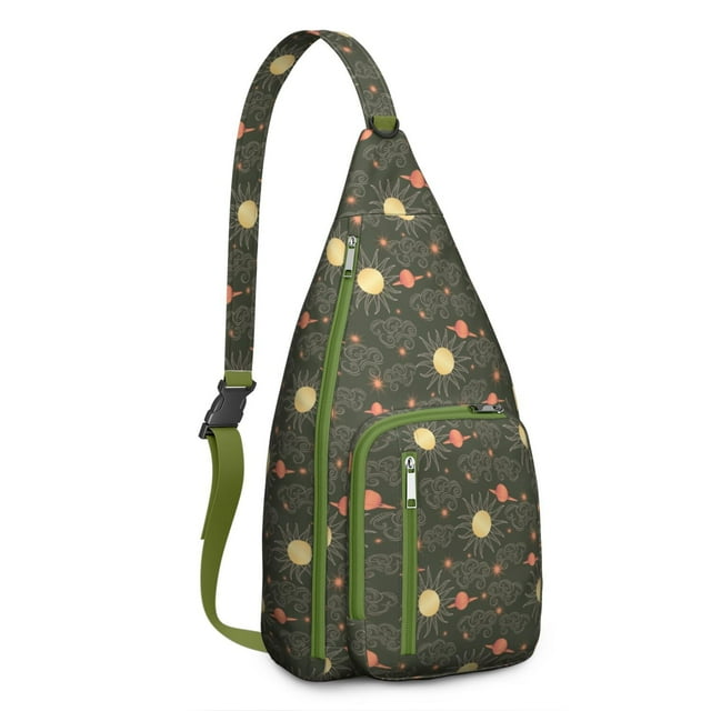 Cosmic Travel Sling Backpack - Gothic Galaxy Pattern Crossbody Shoulder Bag, Hidden Anti-Theft Pockets