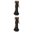 thumbnail image 1 of Vestido de noche Qarigey Traje de fiesta Hendidura Sirena Cóctel Sin mangas Lavable S M L XL XXL 3XL Rosa, 1 of 6