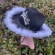 thumbnail image 4 of Sombrero de vaquero de occidental con Tiara Fedora Caps borde de plumas de para niñas mujeres disfraces de, 4 of 8