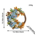 thumbnail image 3 of Couronne de Pivoines Artificielles de 13,7 Po en Forme de Citrouille, Couronnes d'Automne pour Porte d'Entrée, Couronne de Récolte pour Porte d'Entrée et Déco Maison, 3 of 9