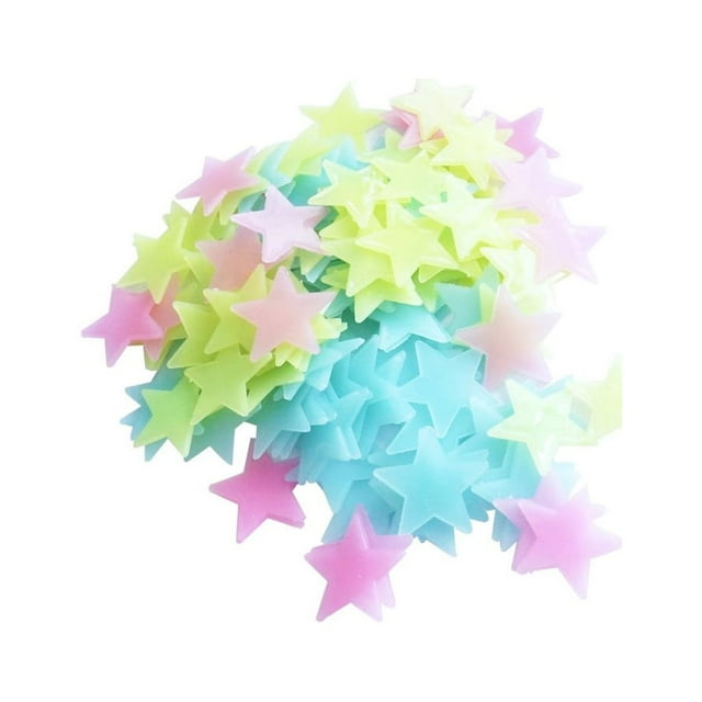 Unatoiry 200piece Safety Long Lasting Glowing Glow In Dark Stickers For Starry Sky Decoration Stick And Stay