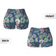 thumbnail image 5 of Picia Colorful Flowers Printed Workout Shorts for Women Seamless Scrunch Butt Lifting High Waisted Yoga Gym Booty Running Moisture-wicking Short Pants-X-Large, 5 of 9