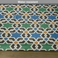 thumbnail image 6 of Ambesonne Moroccan Place Mats Set of 4, Hexagon Stars Pattern, Standard Size, Green Blue Black, 6 of 6