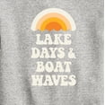 thumbnail image 3 of Instant Message - Lake Days And Boat Waves - Toddler And Youth Crewneck Fleece Sweatshirt, 3 of 6