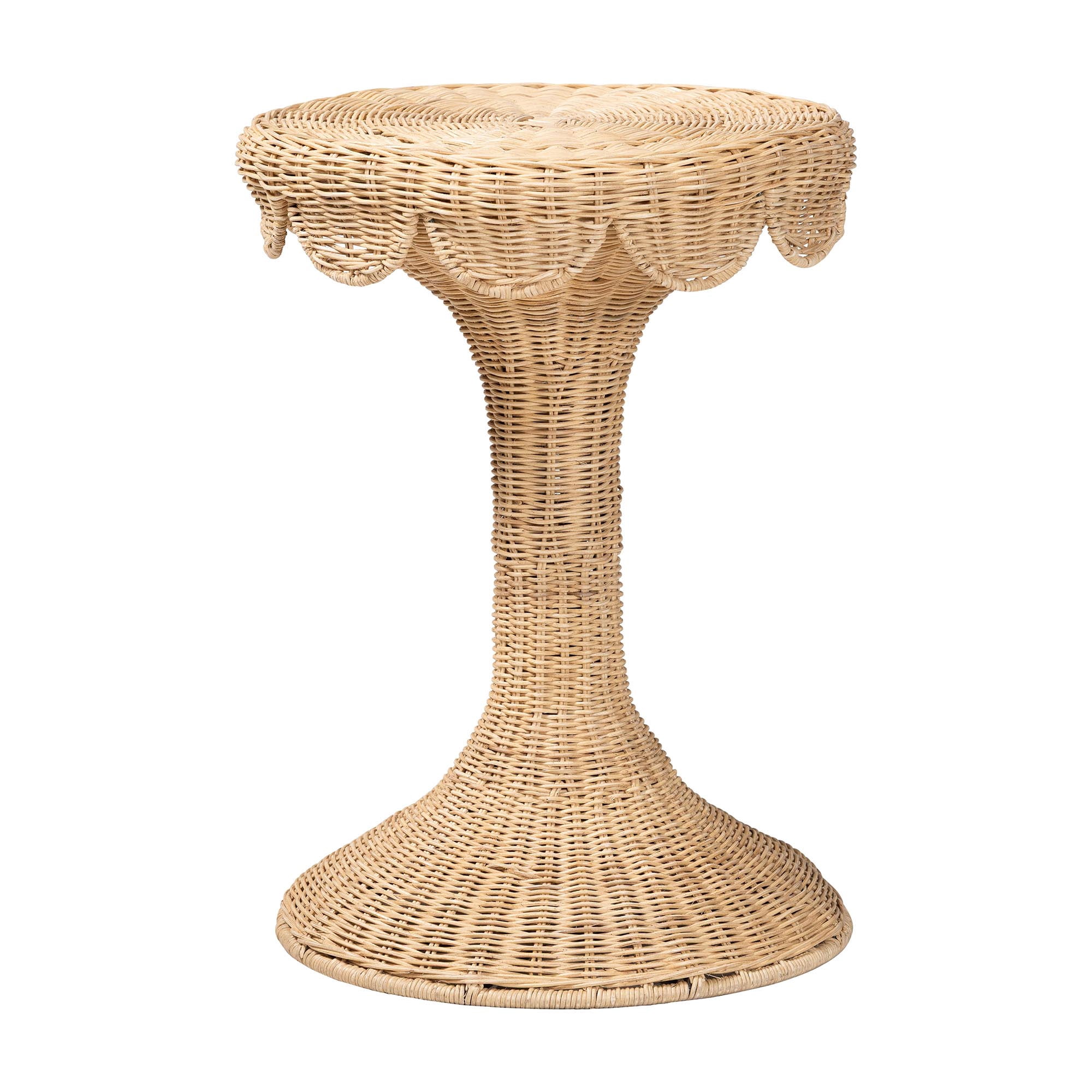 bali & pari Natala Boho End Table, Light Honey