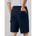 thumbnail image 3 of Demotime Men's Hiking Cargo Shorts Lightweight Casual Outdoor Work Shorts for Men with 5 Zipper Pockets Navy 2XL, 3 of 7