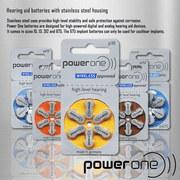 Power One Cochlear Implant 675 Batteries! 5, 60-Packs, Total 300 Batteries