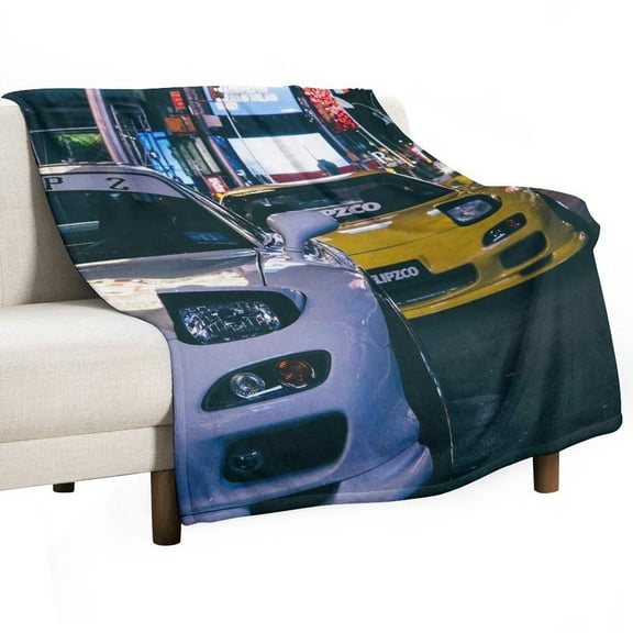 Jdm Car Rx7 Poster Classic Luxury Flannel Blanket - Super Soft Anti-Static Plush Warm Blanket for Sofa Bed - Extra Large Cozy Blanket for Men and Women, Home Decor Gift.