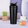 thumbnail image 7 of Foqnuq Stainless Steel Protein Shaker Bottle with Wire Whisk Ball - 500ml Insulated Mixing Bottle for Protein Powder, Smoothies, Supplements - Black/White, 7 of 7