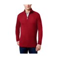 thumbnail image 1 of Geoffrey Beene Chandail à Enfiler avec Fermeture Éclair 1/4 pour Hommes, Rouge, Grand & Grand, Petit, 1 of 1