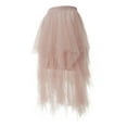 thumbnail image 2 of Michellecmm  Women Tulle Tutu Skirt Irregular Hem Elastic Princess Mesh Skirt, 2 of 9