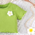 thumbnail image 6 of UAYOTSE Girl Clothes Set Summer Baby 6 12 18 24 Months 2T 3T Girl Clothes Shorts Set Floral Summer Outfits Cute Baby Clothes,Sizes 18-24 Months, 6 of 7