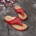 thumbnail image 4 of CEHVOM Summer New Fashion Casual Rhinestone Flip-Flop Women's Herringbone Slippers, 4 of 6