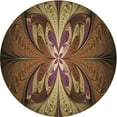 thumbnail image 1 of Ahgly Company Machine Washable Indoor Round Transitional Light Brown Area Rugs, 4' Round, 1 of 7