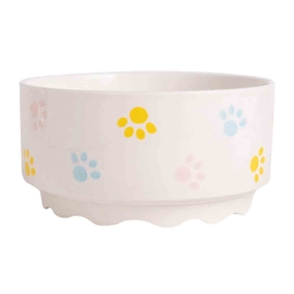 Gytml Outside Dog Water Bowl, Ceramic Heated Water Bowl With Print Pattern Constant 50℃ Temperature Non- Heated Water Bowl For Dogs Cats Rabbits Birds A-12oz