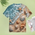 thumbnail image 4 of Beach Seashell Starfish T Shirts Basic T-Shirt Short Sleeve Ladies Tee Shirt Summer Graphic Clothing, 4 of 6