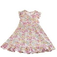 thumbnail image 2 of NAISIBABY Dress for Girls, Cotton Floral Prints Sleeveless Casual Flutter Dress White 12-13T, 2 of 3
