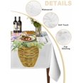 thumbnail image 2 of Spring Flowers Basket Table Cloth, Waterproof Tablecloth for Rectangle Tables, Colorful Floral Botanical Leaves Reusable Washable Fabric Table Cover for Restaurant Kitchen Dining Tables 60"x120", 2 of 9