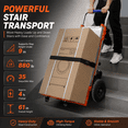 thumbnail image 6 of RXFSP Ergonomic Electric Stair Climbing Hand Truck, 880lb Capacity, 1200W Motor, Folding Motorized Dolly Cart, 6 of 11
