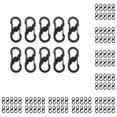 thumbnail image 3 of Soidarity 10 Pieces Camping Hiking Traveling Mini Equipment Carabiner Reusable Steel S Buckle Stainless Ring Portable Shaped Negro 10Conjunto, 3 of 6