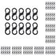 thumbnail image 1 of Wosthever 10 Pieces Backpack Mini S Shaped Lockable Accessories Ring Steel Buckle Activities Stainless Outdoor Carabiner Negro 10Conjunto, 1 of 6