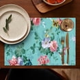 thumbnail image 5 of Pioneer Flower Floral Print Pattern Summer Placemats Table Placemats Set Of 4-Linen Kitchen Washable Placemats Table Mats 12x18 Inch Non-Slip Heat Resistant, 5 of 6